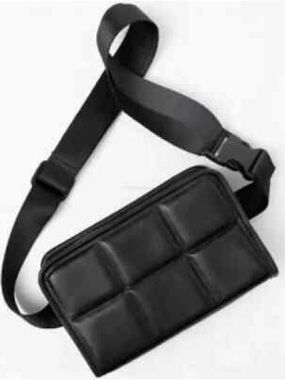 Amanda Uprichard NWT Black Quilted Leather Crossbody Belt Bag
